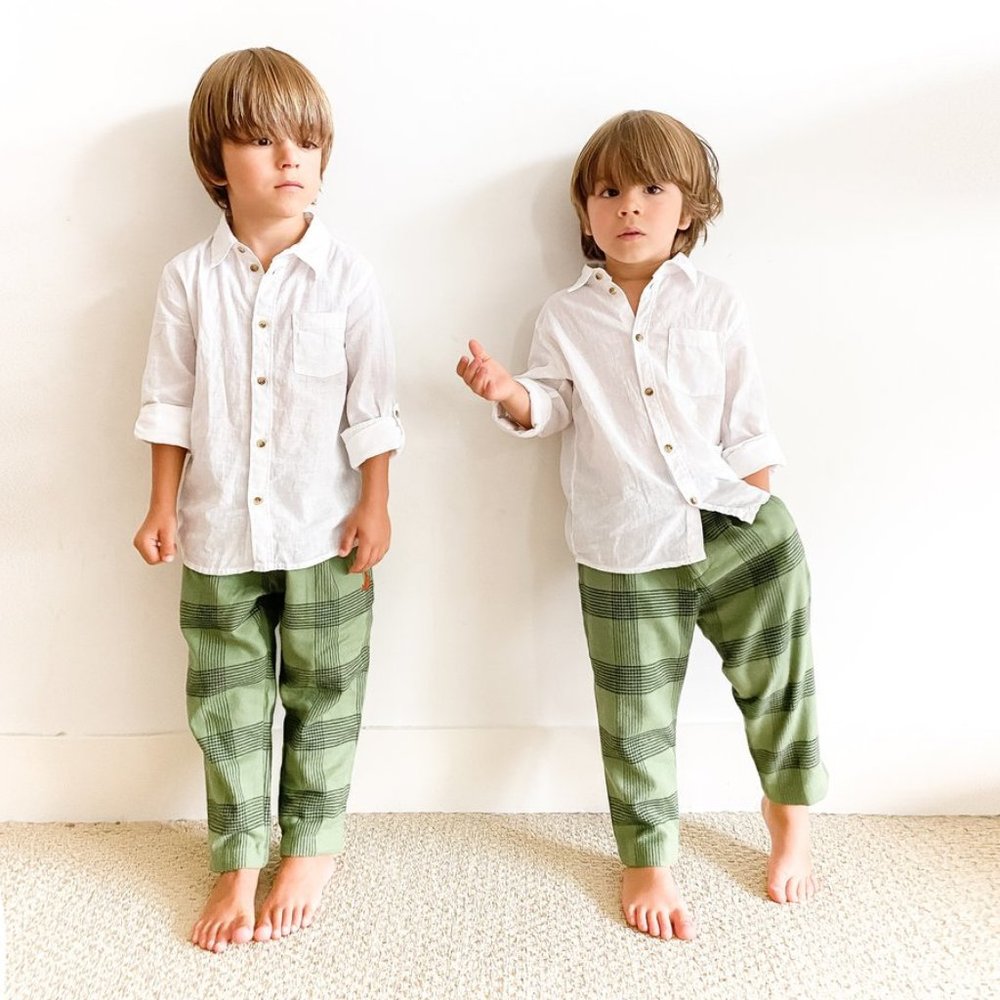 |2y| TINYCOTTONS Check "SEAL" Pleated Pant BNWT